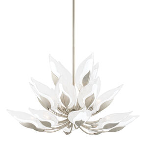 Blossom 20 Light 41 inch Silver Leaf Chandelier Ceiling Light