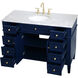 Williams 48 X 35 inch Blue and Brush Gold Vanity Sink Set