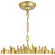 Deco 7 Light 24 inch Medallion Gold Down Chandelier Ceiling Light