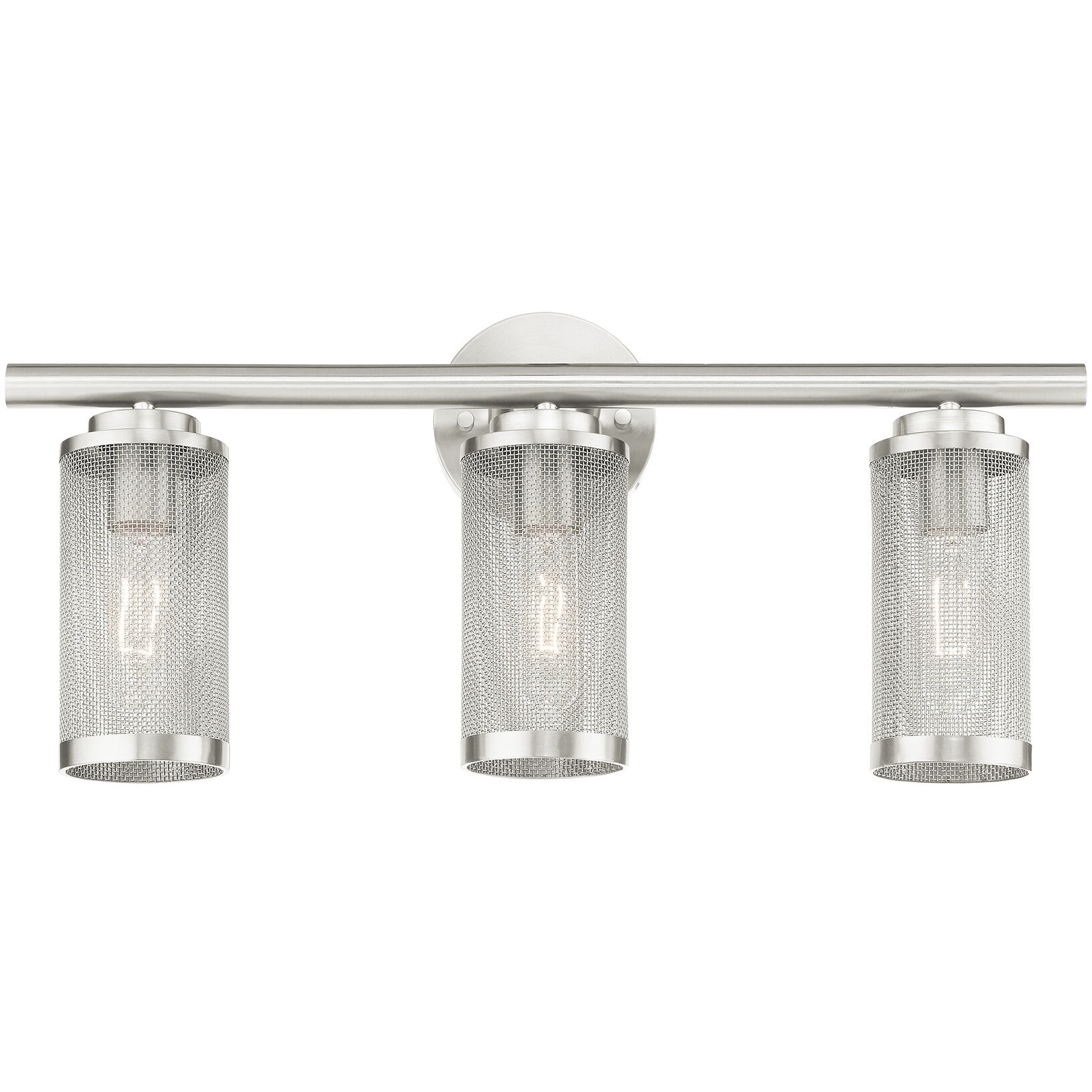 Industro 3 Light 24 inch Brushed Nickel Vanity Sconce Wall Light