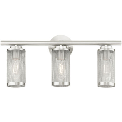 Industro 3 Light 24 inch Brushed Nickel Vanity Sconce Wall Light