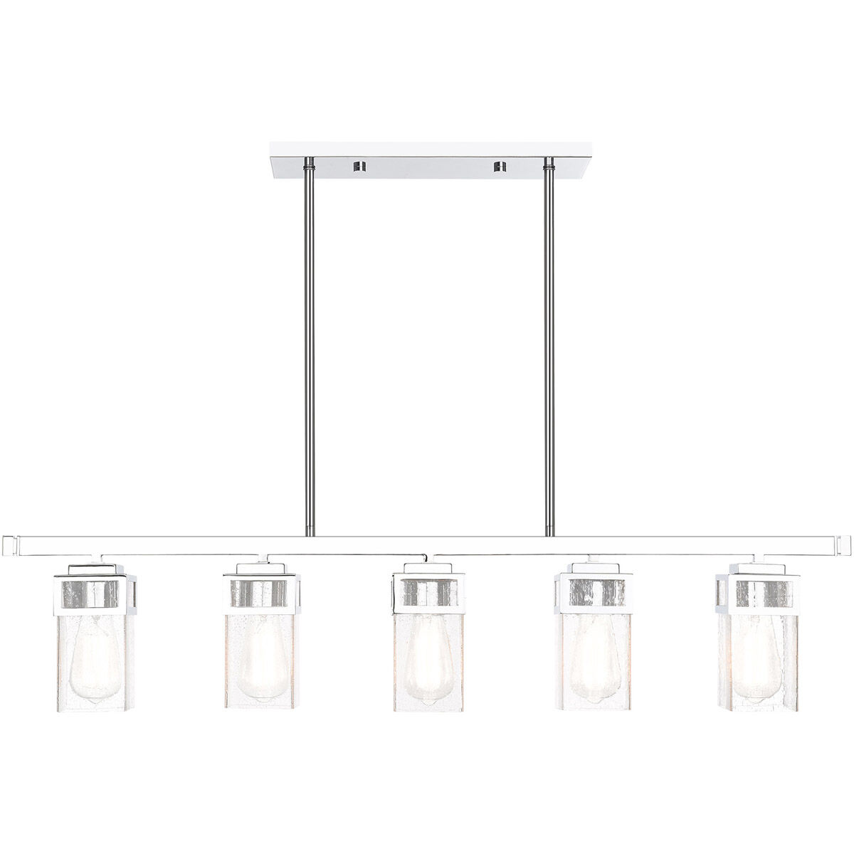Harding 5 Light 42 inch Polished Chrome Linear Chandelier Ceiling Light