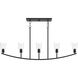 Jheni 5 Light 46 inch Matte Black Linear Chandelier Ceiling Light