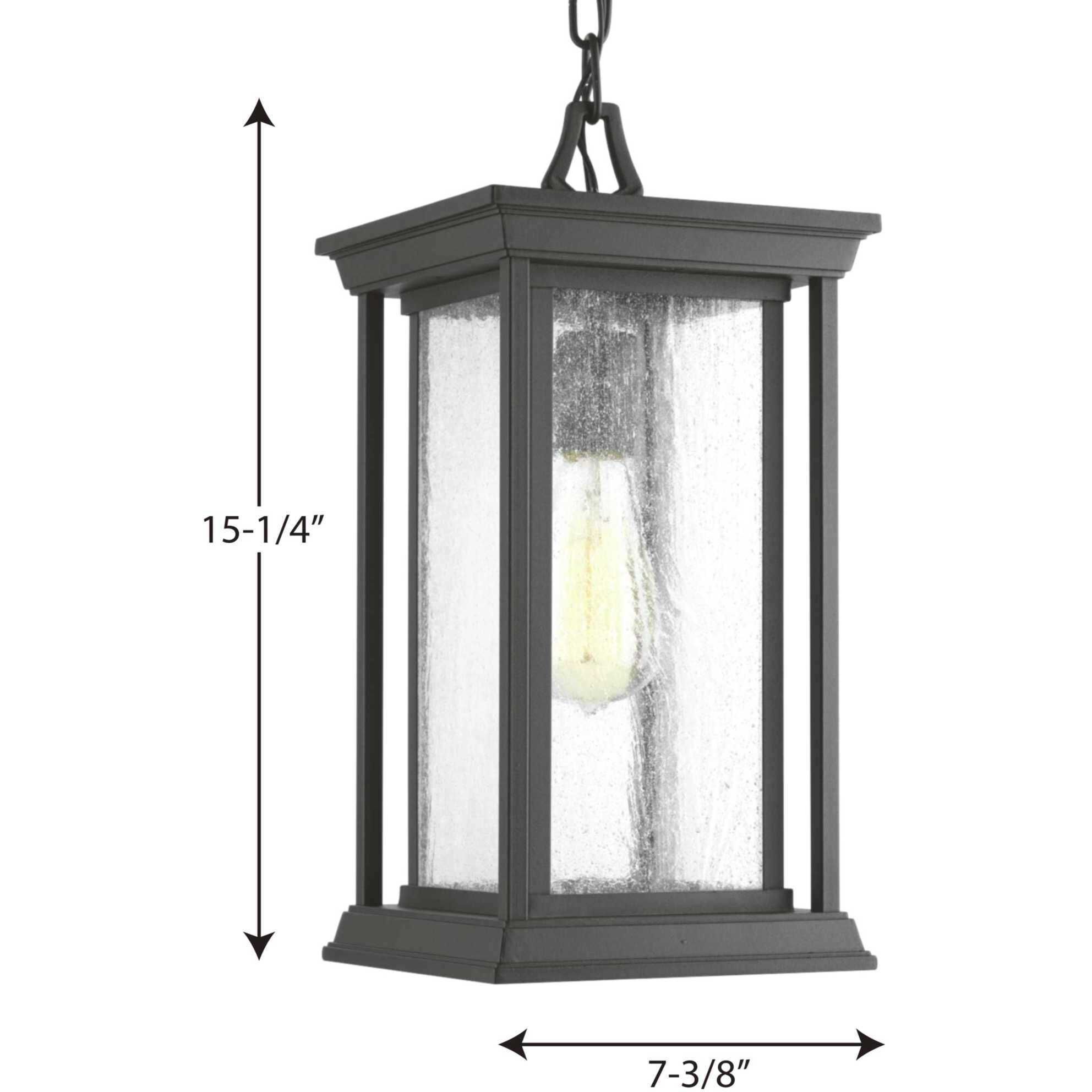 Endicott 1 Light 7 inch Textured Black Outdoor Hanging Lantern