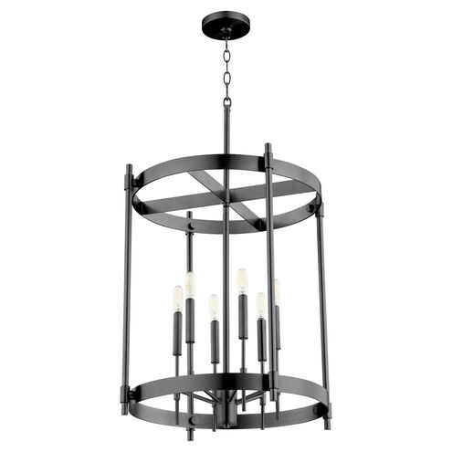 Hamilton 6 Light 24 inch Matte Black Entry Ceiling Light