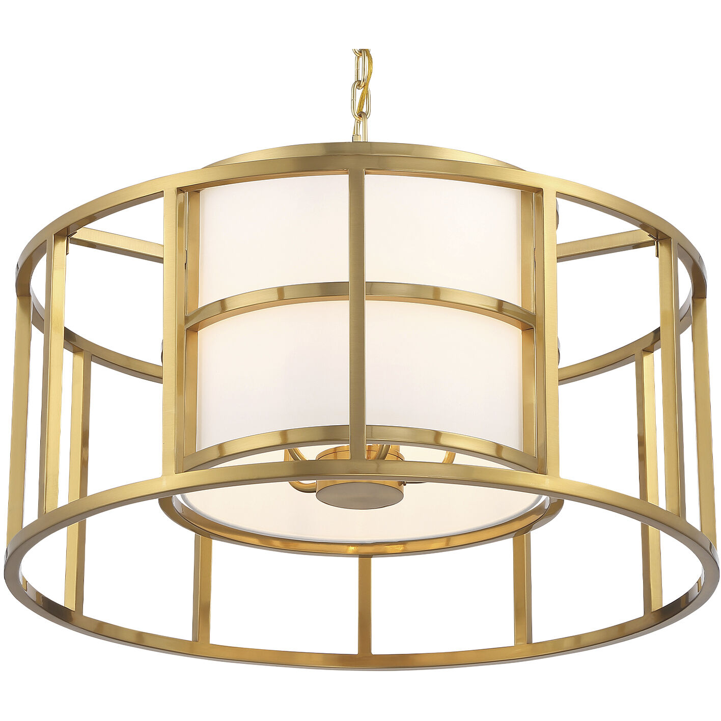 Hulton 5 Light 25 inch Luxe Gold Lantern Candelier Ceiling Light