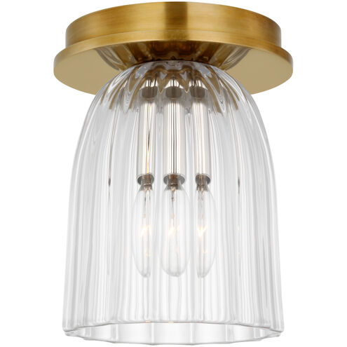 AERIN Asalea LED 4.5 inch Hand-Rubbed Antique Brass Solitaire Flush Mount Ceiling Light