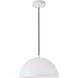 Forte 1 Light 14 inch White Pendant Ceiling Light