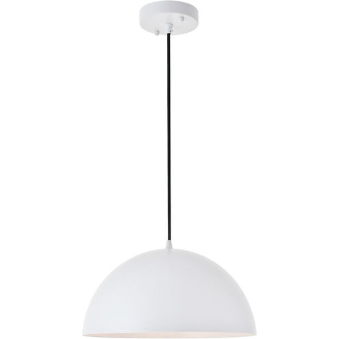 Forte 1 Light 14 inch White Pendant Ceiling Light