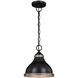 Sheffield 1 Light 10 inch New Bronze and Distressed Ash with Light Silver Pendant Ceiling Light