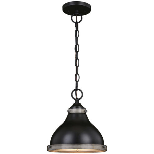 Sheffield LED 10 inch New Bronze and Distressed Ash with Light Silver Inner Pendant Ceiling Light