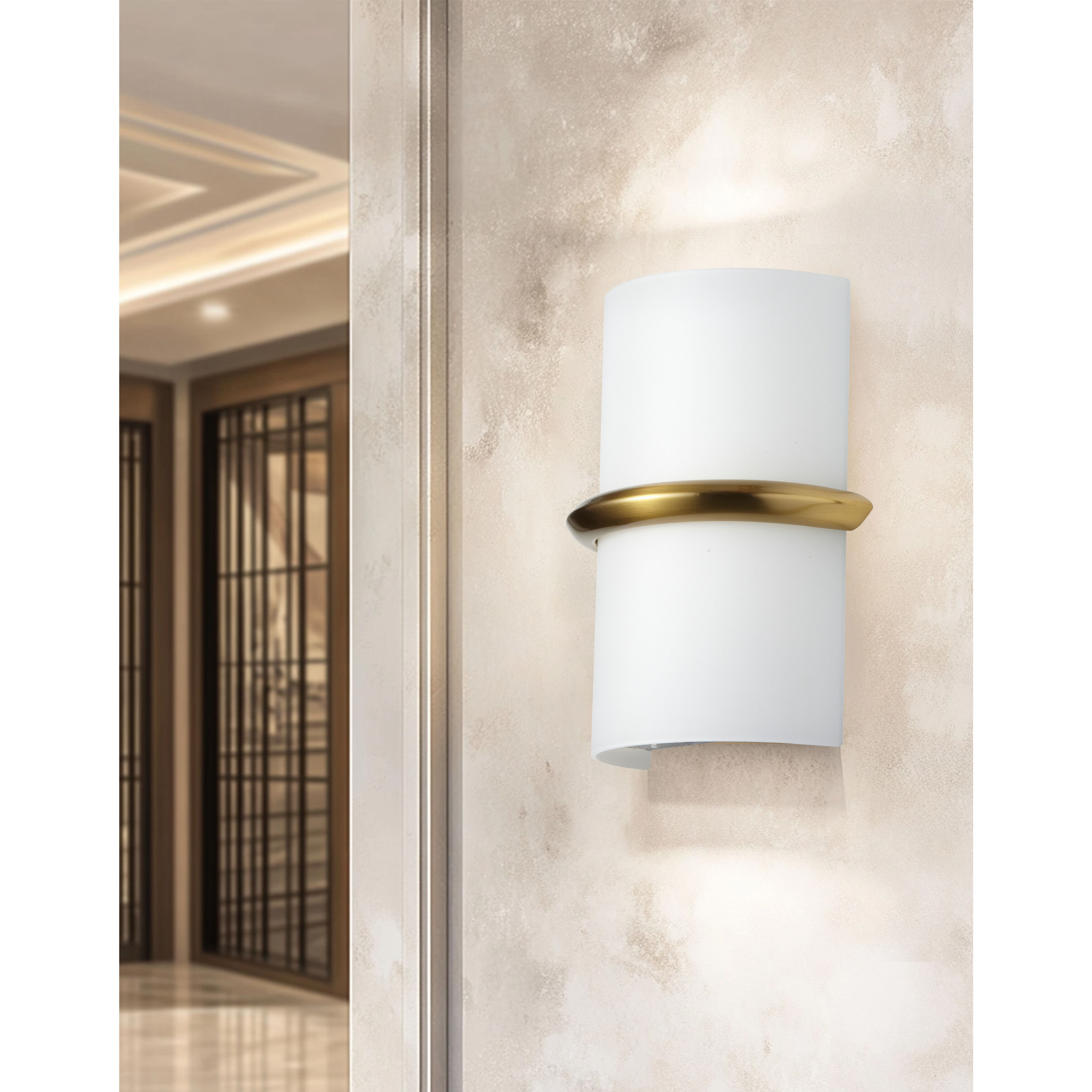 Wallace LED 7 inch Aged Brass Decorative Wall Sconce Wall Light