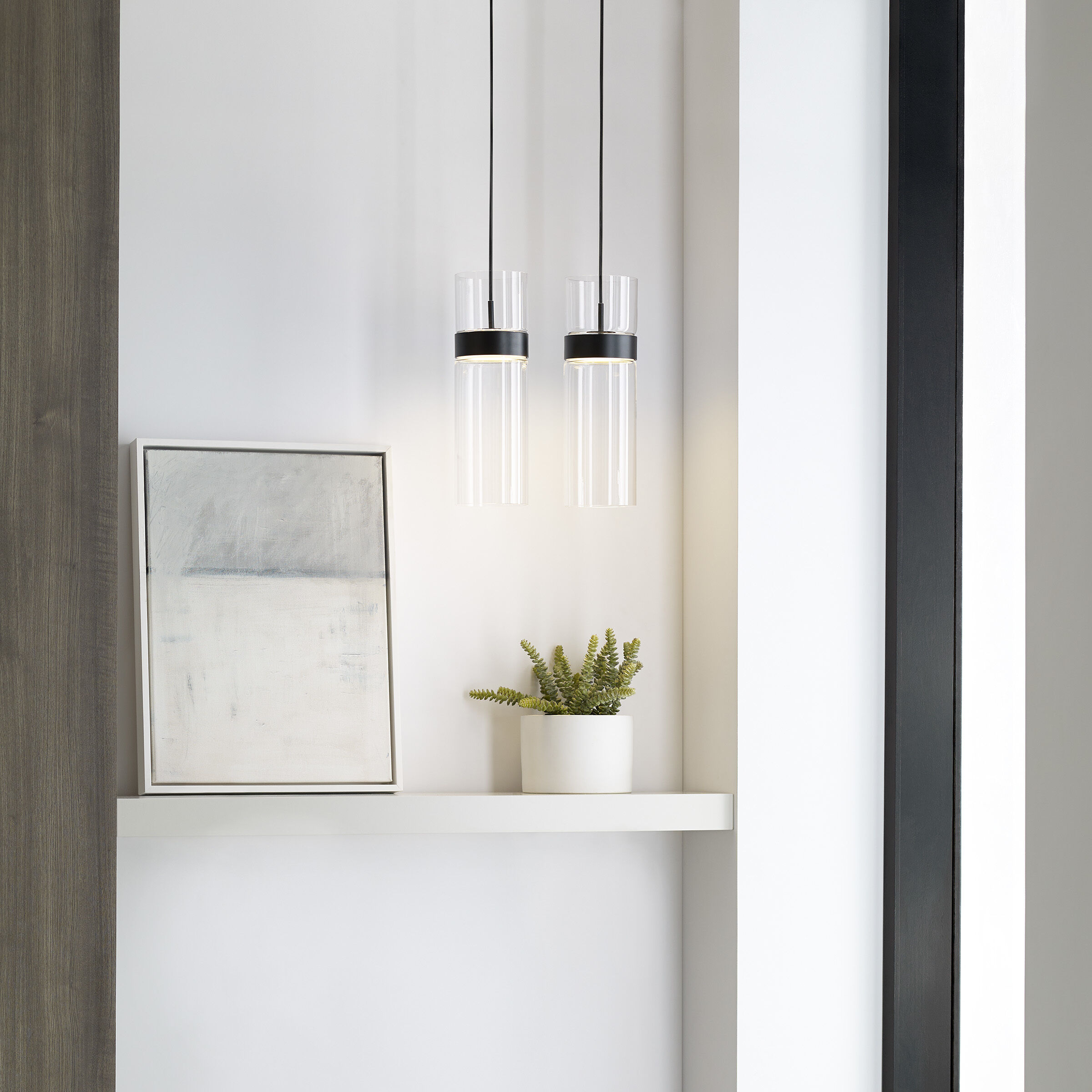 Sean Lavin Manette Grande LED 5 inch Black/Black Pendant Ceiling Light in Clear Glass, Integrated LED