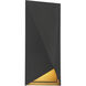Peekaboo LED 13.5 inch Sand Coal with Sand Gold Outdoor Wall Sconce