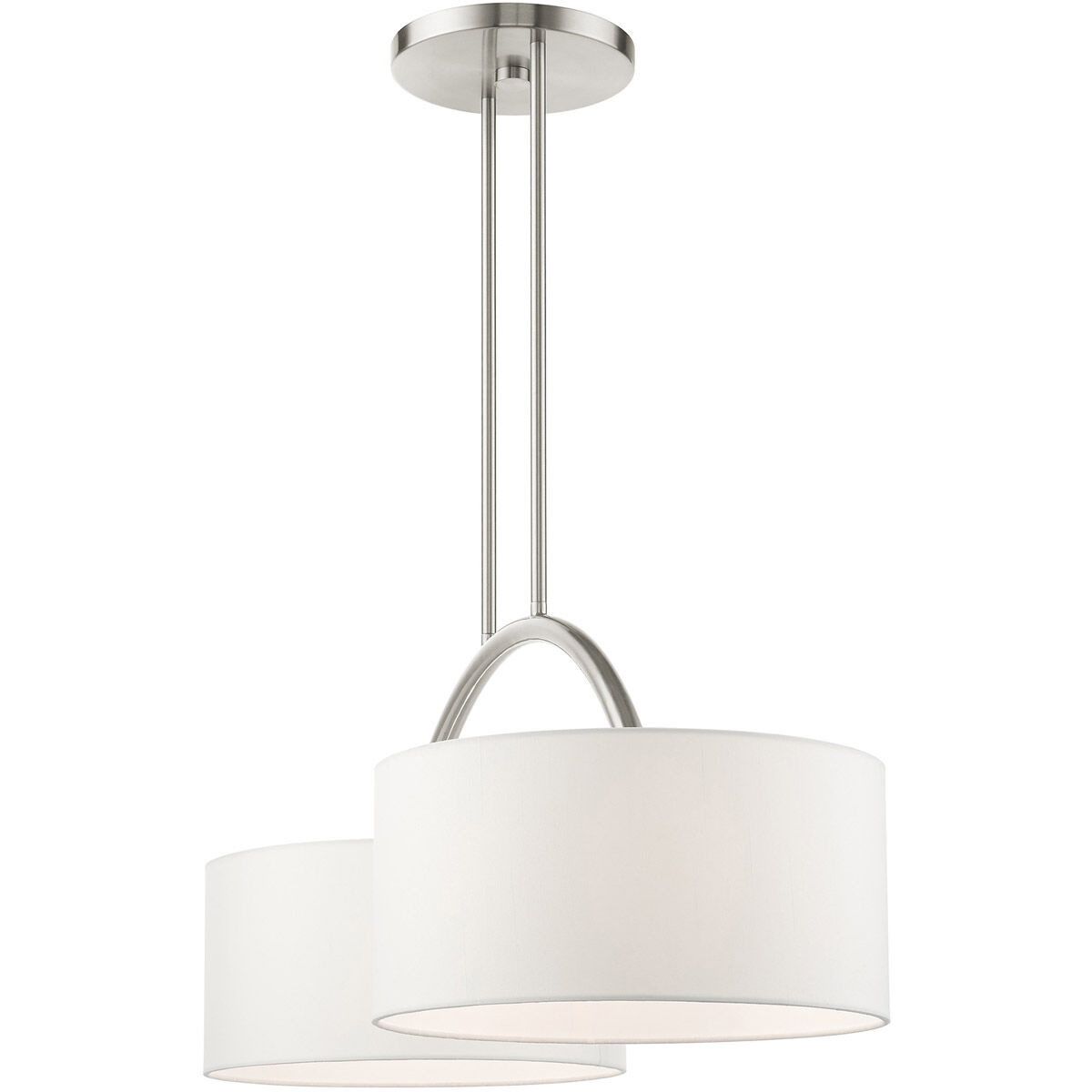 Meridian 2 Light 35 inch Brushed Nickel Linear Chandelier Ceiling Light