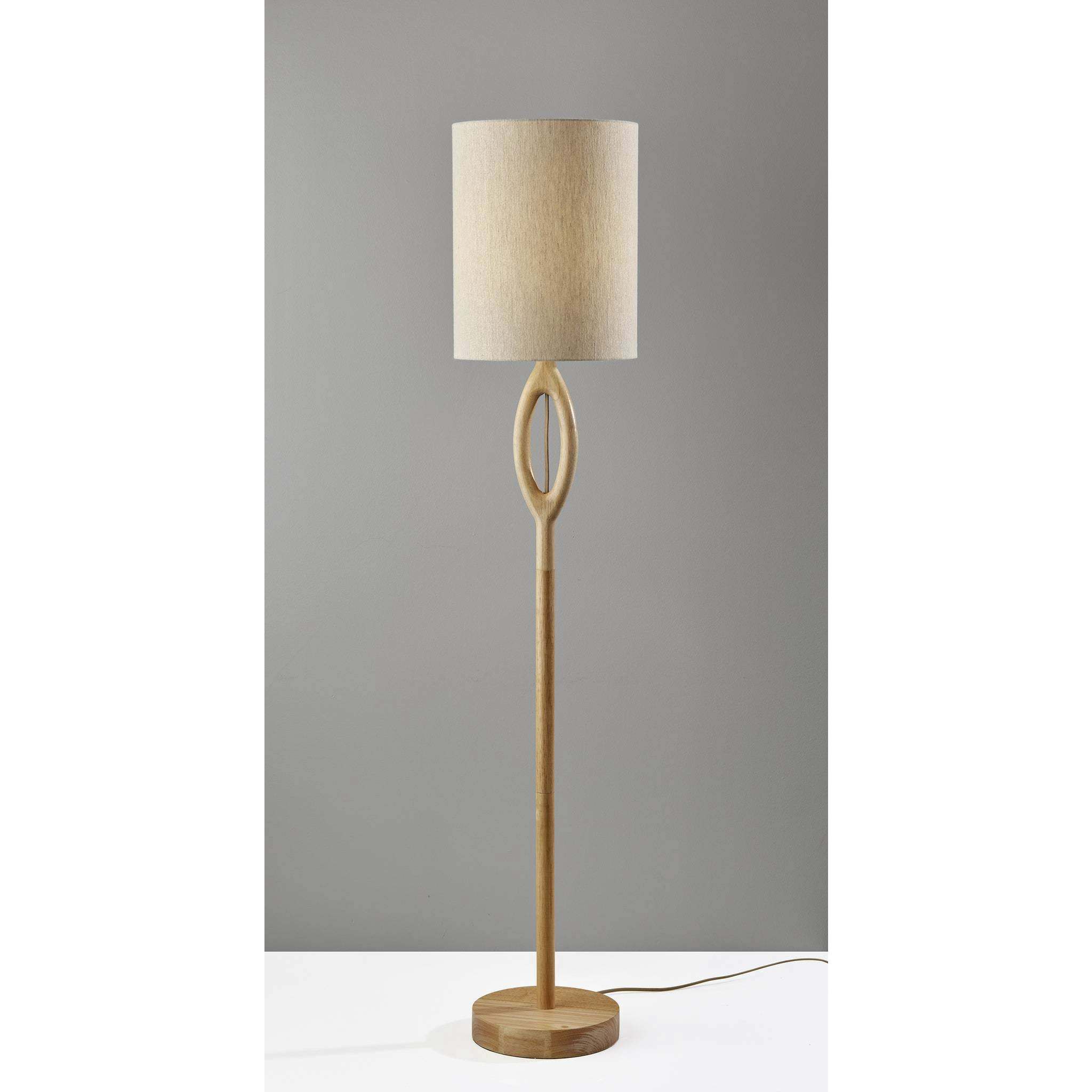 Mayfair 61 inch 100.00 watt Natural Wood Floor Lamp Portable Light