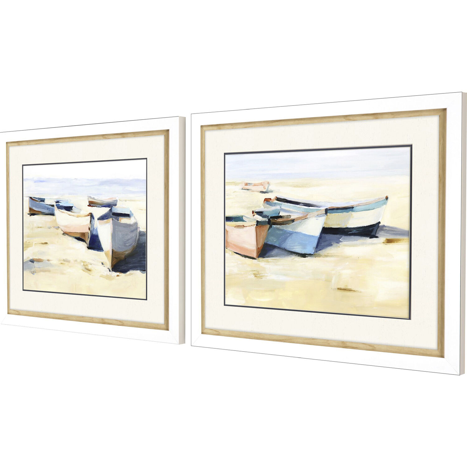 Waterside Blue and Beige Framed Art, Propac