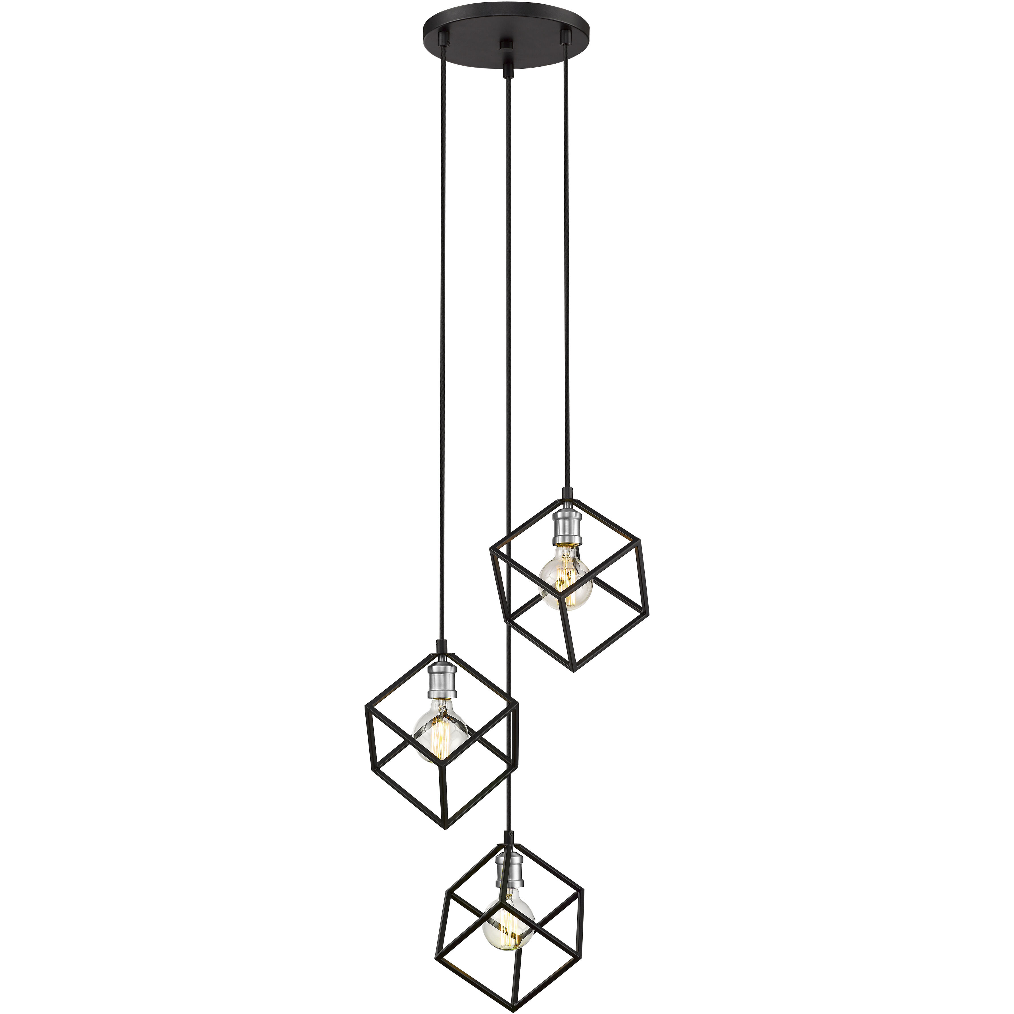 Vertical 3 Light 18.00 inch Chandelier