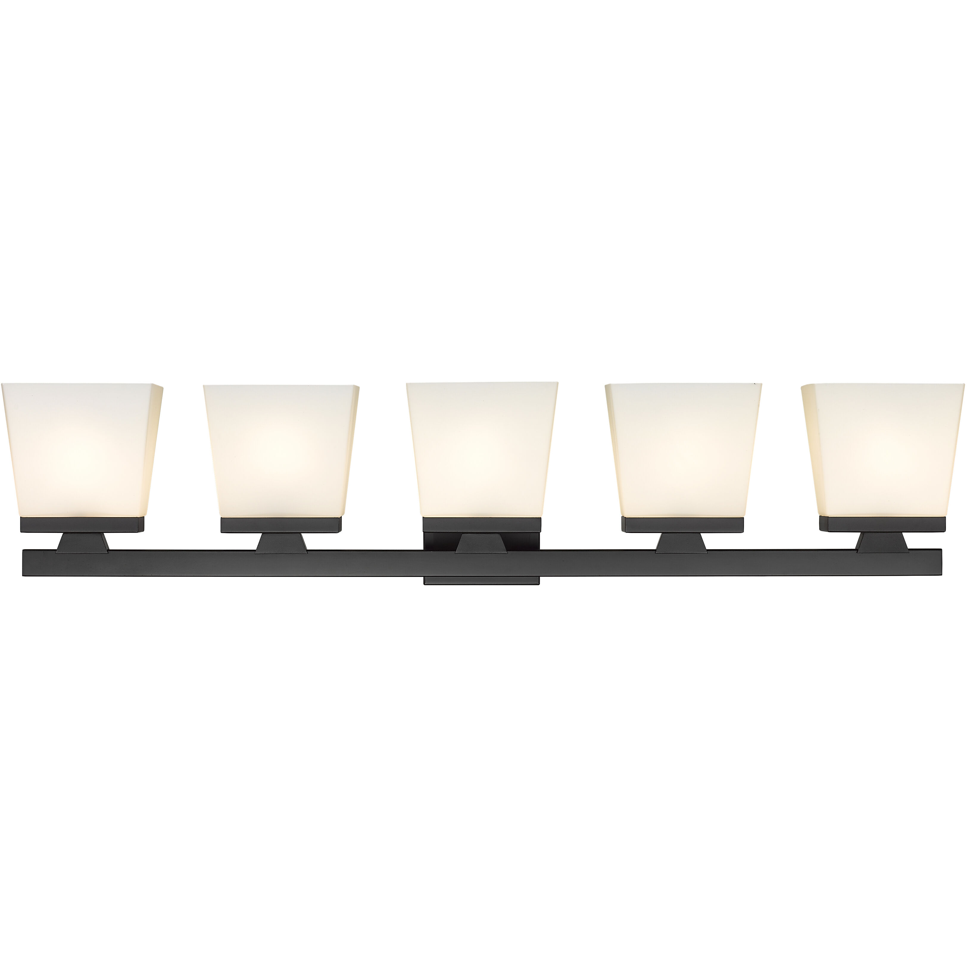 Astor 5 Light 36 inch Matte Black Vanity Wall Light
