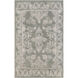 Opulent 72 X 48 inch Blue and Gray Area Rug, Wool, Cotton, and Viscose