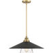 Segan 1 Light 20 inch Coal & Soft Brass (Painted) Pendant Ceiling Light, Outdoor