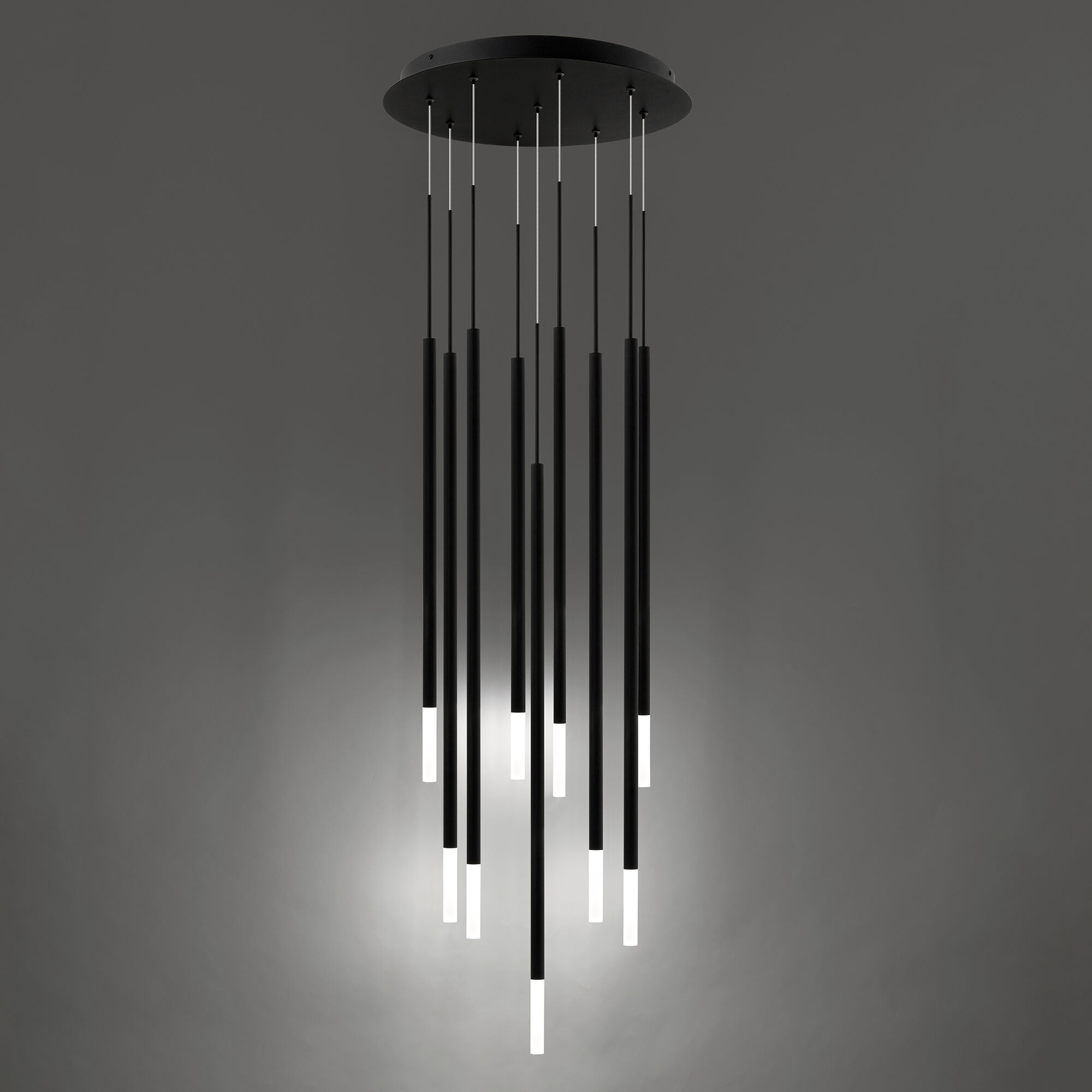 Viggo LED 17 inch Black Multi-Light Pendant Ceiling Light, dweLED