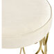 Sirene 18 inch Ivory with Brass Ottoman