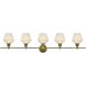 Gene 5 Light 47 inch Satin Gold Bath Sconce Wall Light