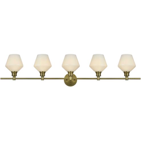 Gene 5 Light 47 inch Satin Gold Bath Sconce Wall Light