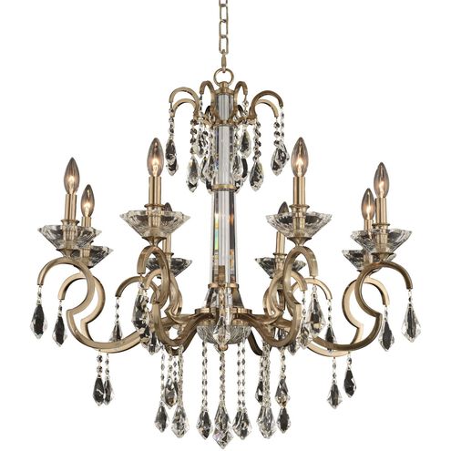 Valencia 8 Light 32 inch Brushed Champagne Gold Chandelier Ceiling Light in Firenze Clear