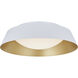 Flare LED 18 inch Matte White with Gold Inner Flush Mount Ceiling Light