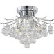 Canada 3 Light 16 inch Chrome Semi Flush Mount Ceiling Light