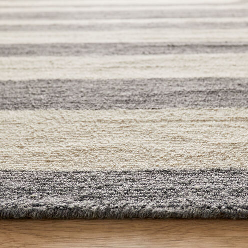 Kali 90 X 63 inch Grey/White Rug in 5 x 7