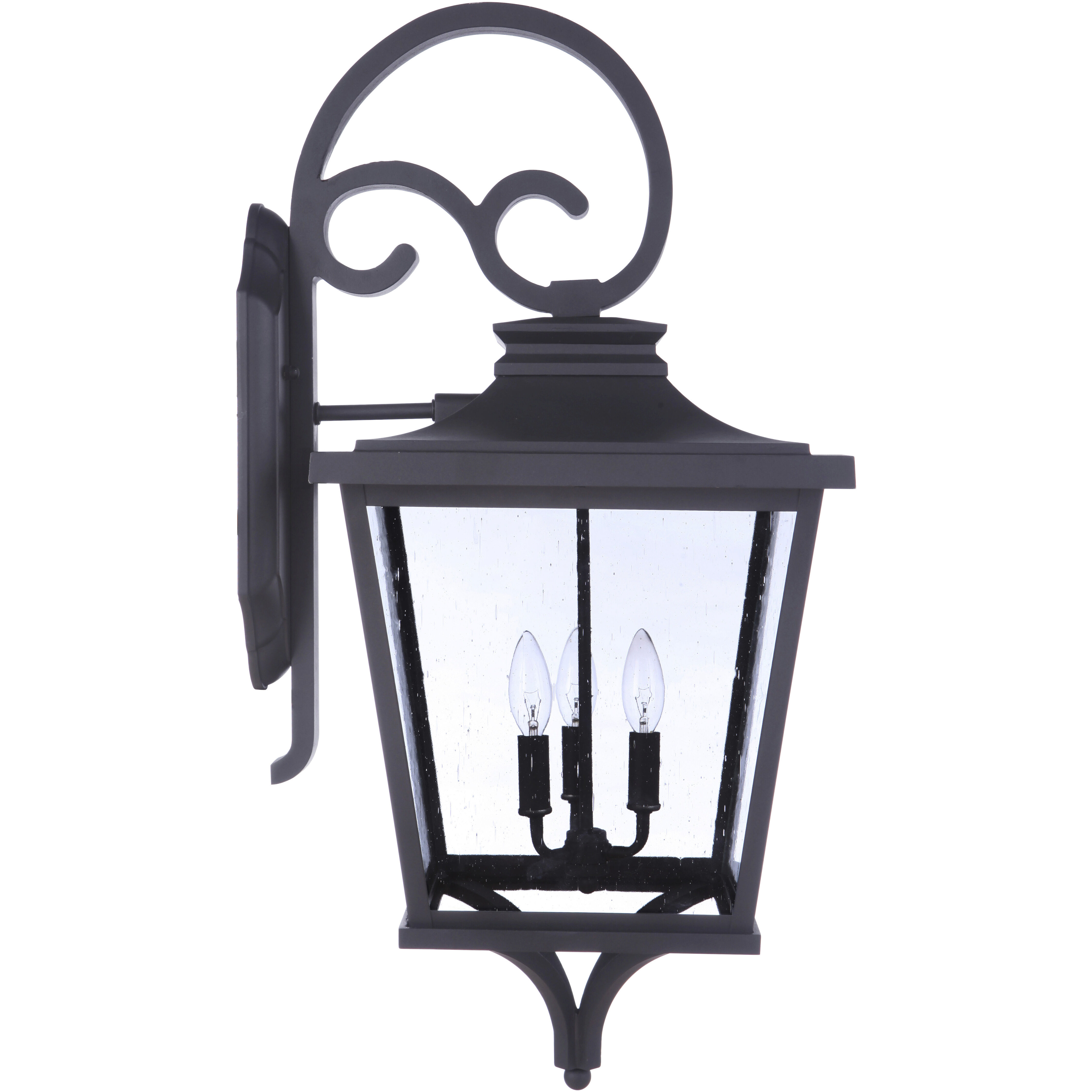 Tillman 3 Light 30.5 inch Textured Black Outdoor Wall Lantern