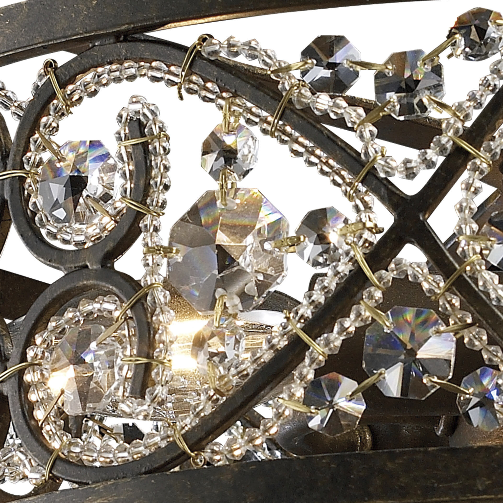 Amherst 4 Light 13 inch Antique Bronze Semi Flush Mount Ceiling Light