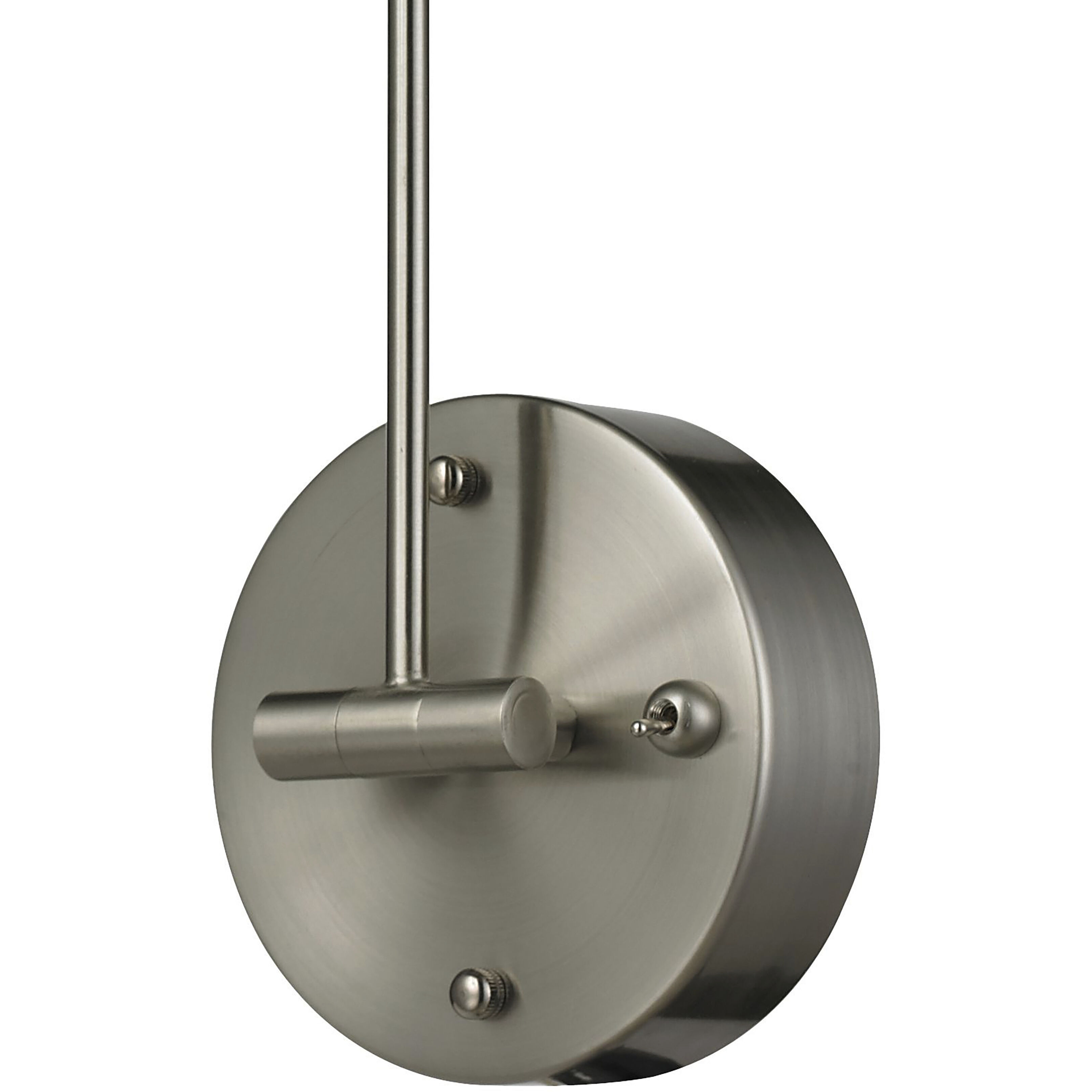 Reilly 28 inch 4.8 watt Brushed Nickel Swingarm Sconce Wall Light