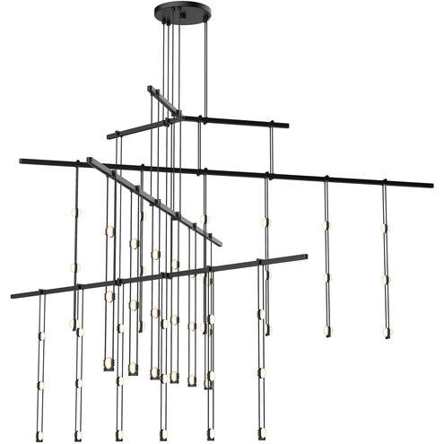 Suspenders LED 48 inch Satin Black Modular Pendant Composition Ceiling Light