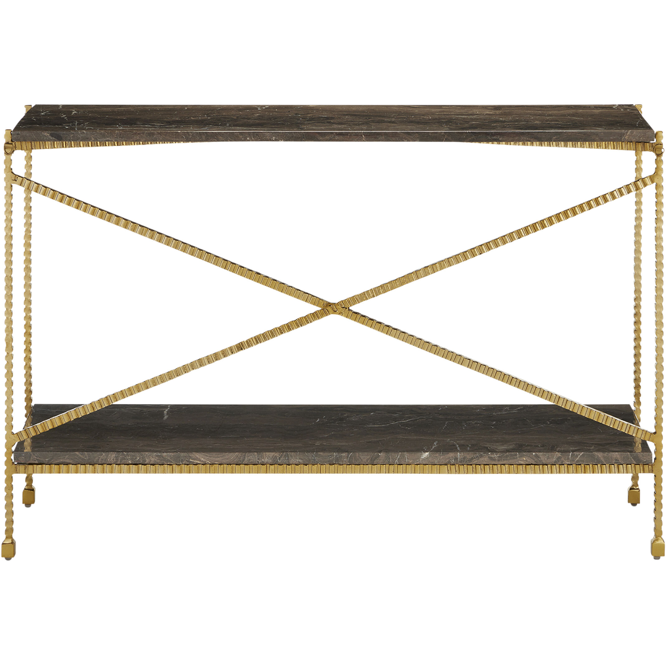 Flying Gold 48 inch Natural and Gold Console Table