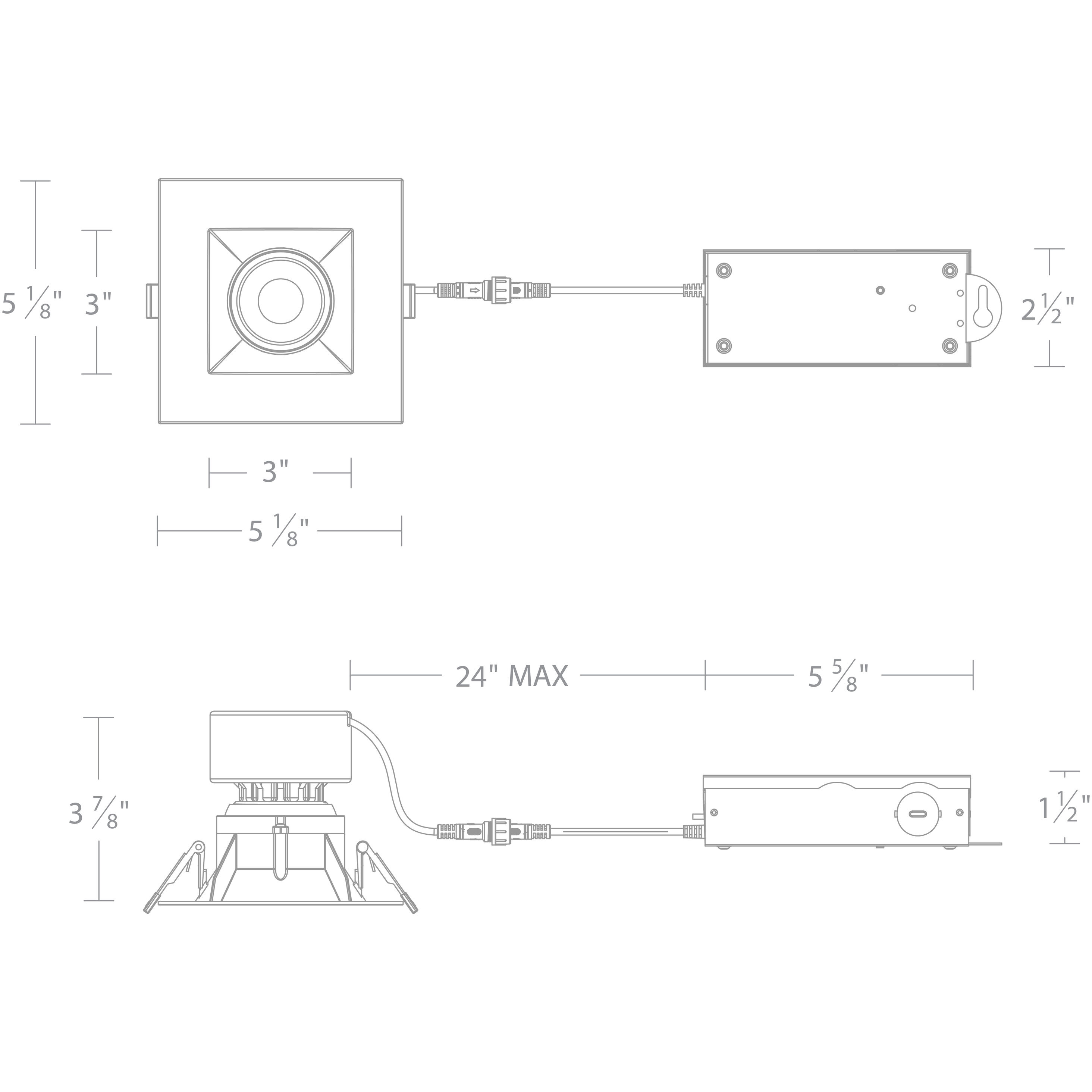 Kenric LED White Recessed Lighting in 2700-3000-3500-4000-5000K, WAC Limited