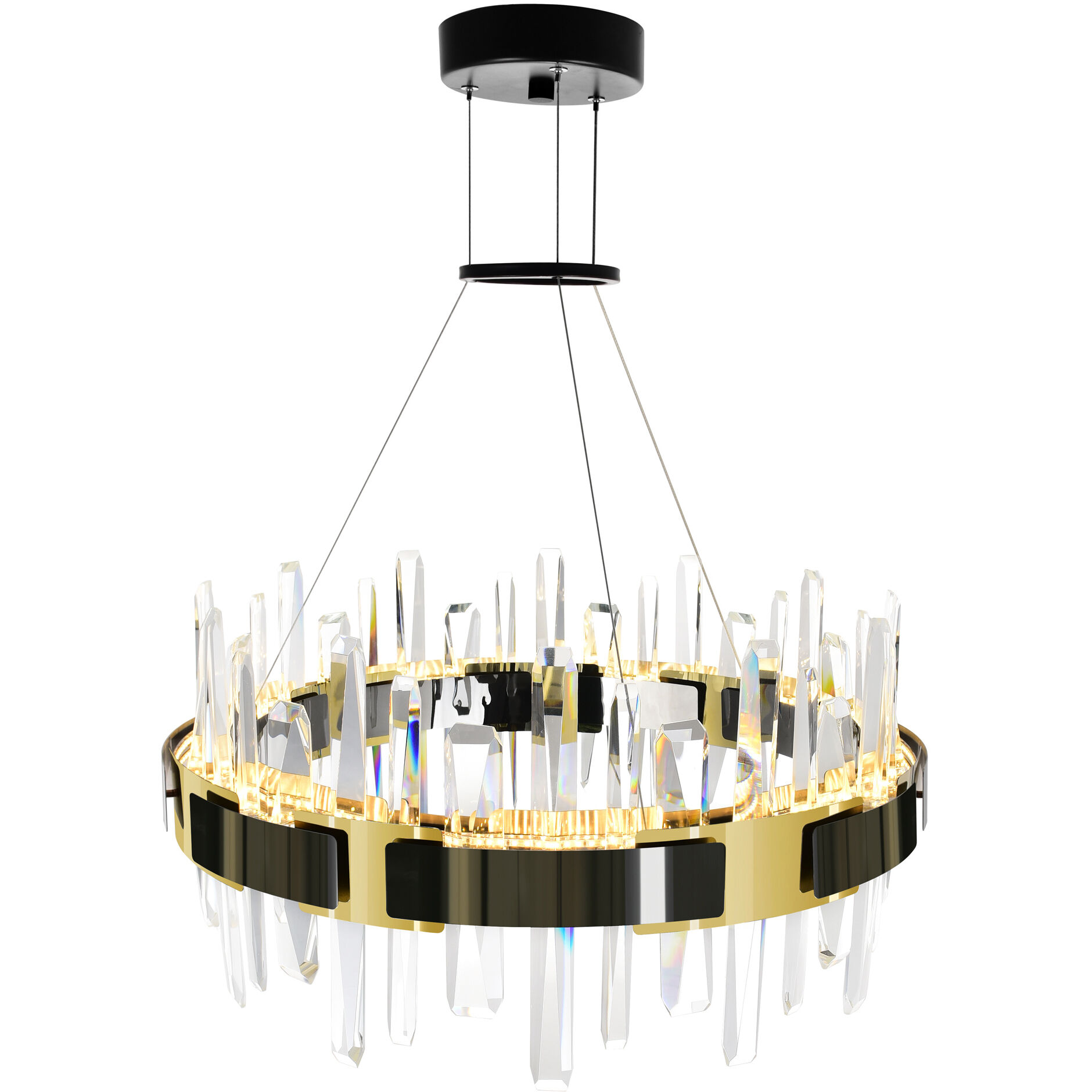 Aya LED Pearl Black Chandelier Ceiling Light