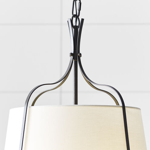 AH by Alexa Hampton Leander 3 Light Smith Steel Pendant Ceiling Light