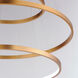 Groove LED 39.5 inch Gold Single Pendant Ceiling Light