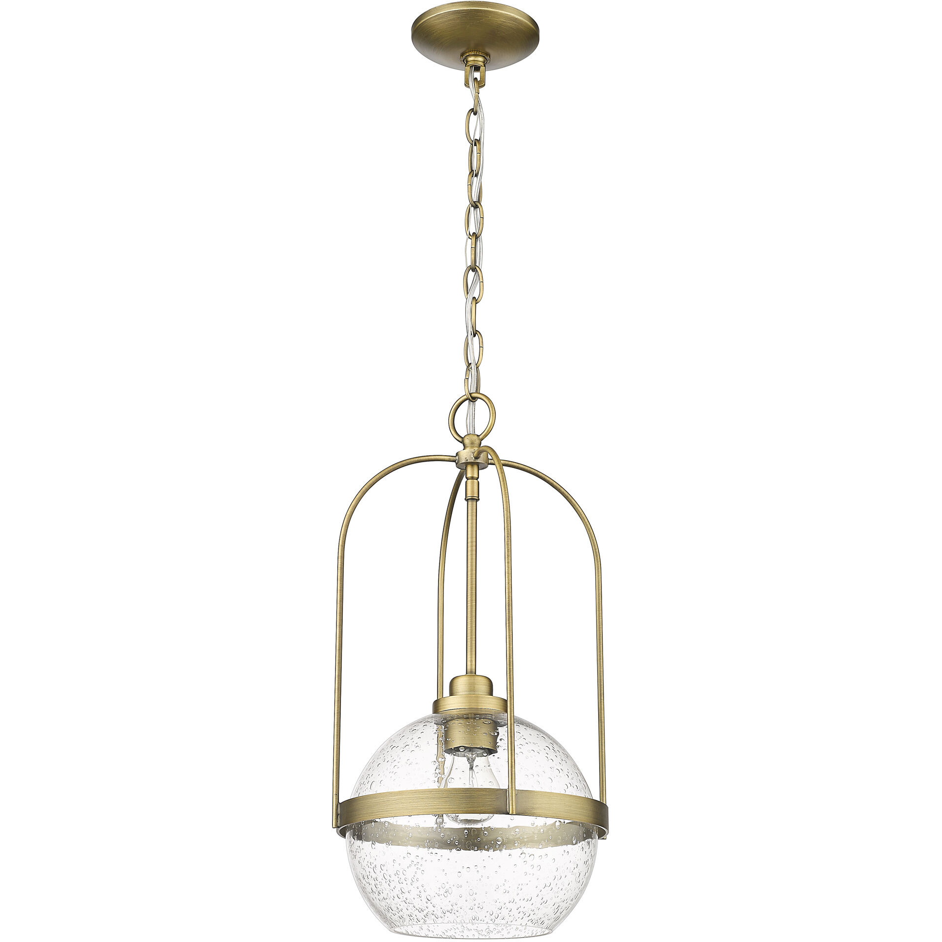 Devonshire 1 Light 10 inch Antique Brass Pendant Ceiling Light