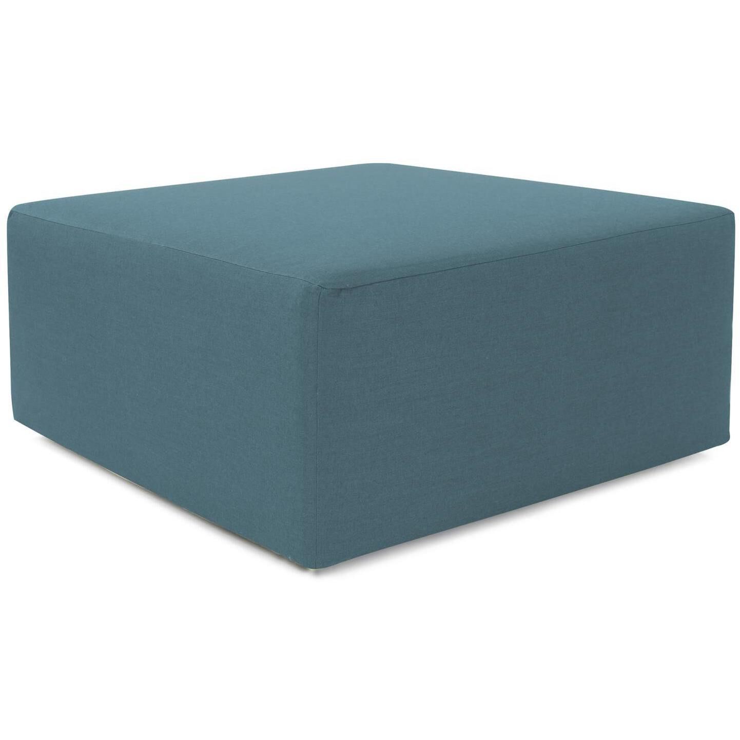 Universal 17 inch Turquoise Outdoor Ottoman, 36in Square, The Seascape Collection