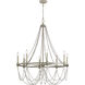 Sean Lavin Beverly 8 Light 36 inch French Washed Oak / Distressed White Wood Chandelier Ceiling Light