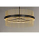 Chimes LED 33.75 inch Black and Satin Nickel and Satin Brass Single Pendant Ceiling Light in Black and Satin Brass and Satin Nickel