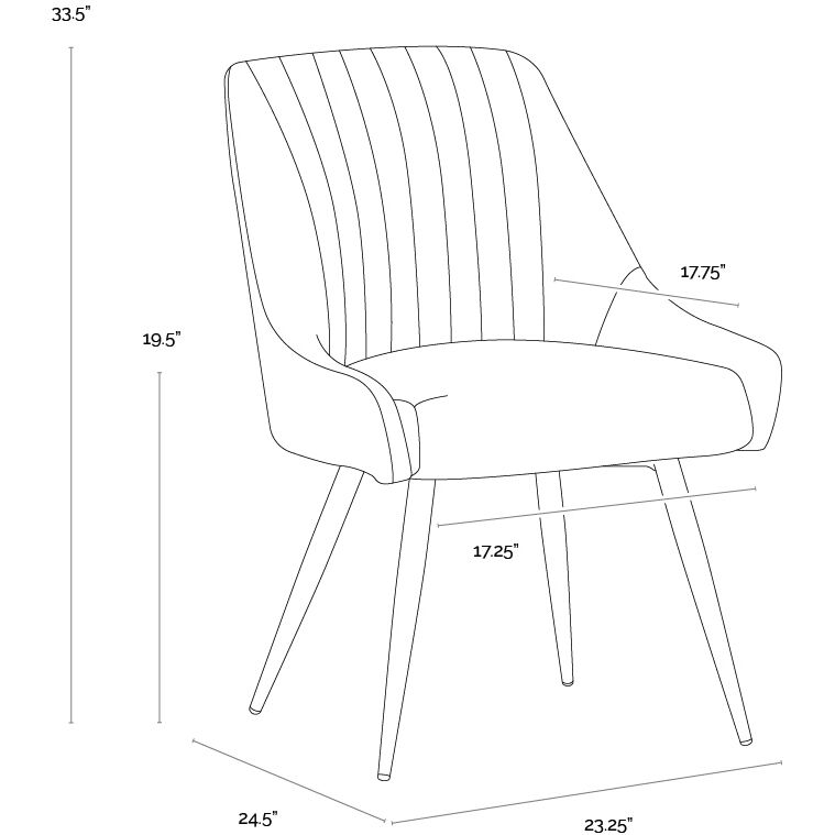 Chardon Nono Tapenade Gold Dining Chair