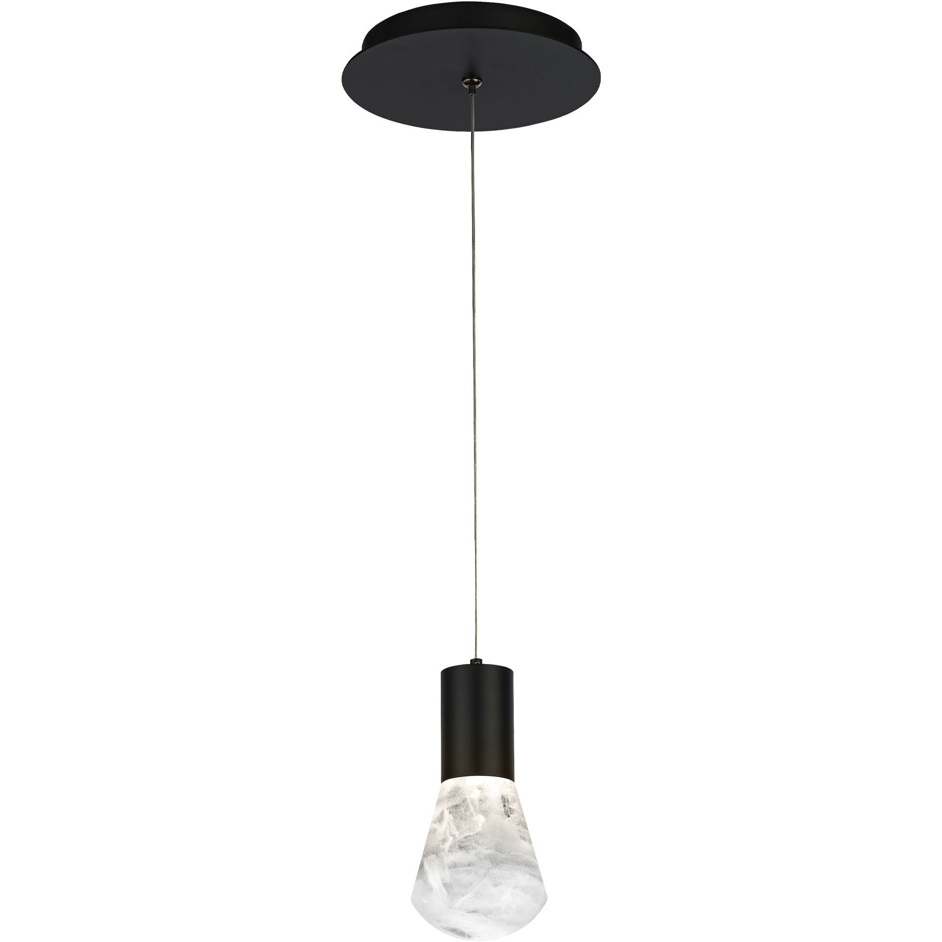 Plum LED 15 inch Black Mini Pendant Ceiling Light