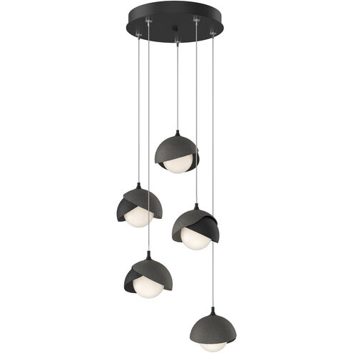Brooklyn 5 Light 16 inch Black and Natural Iron Pendant Ceiling Light in Black/Natural Iron