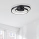 Livana LED 16 inch Black Flush Mount Ceiling Light